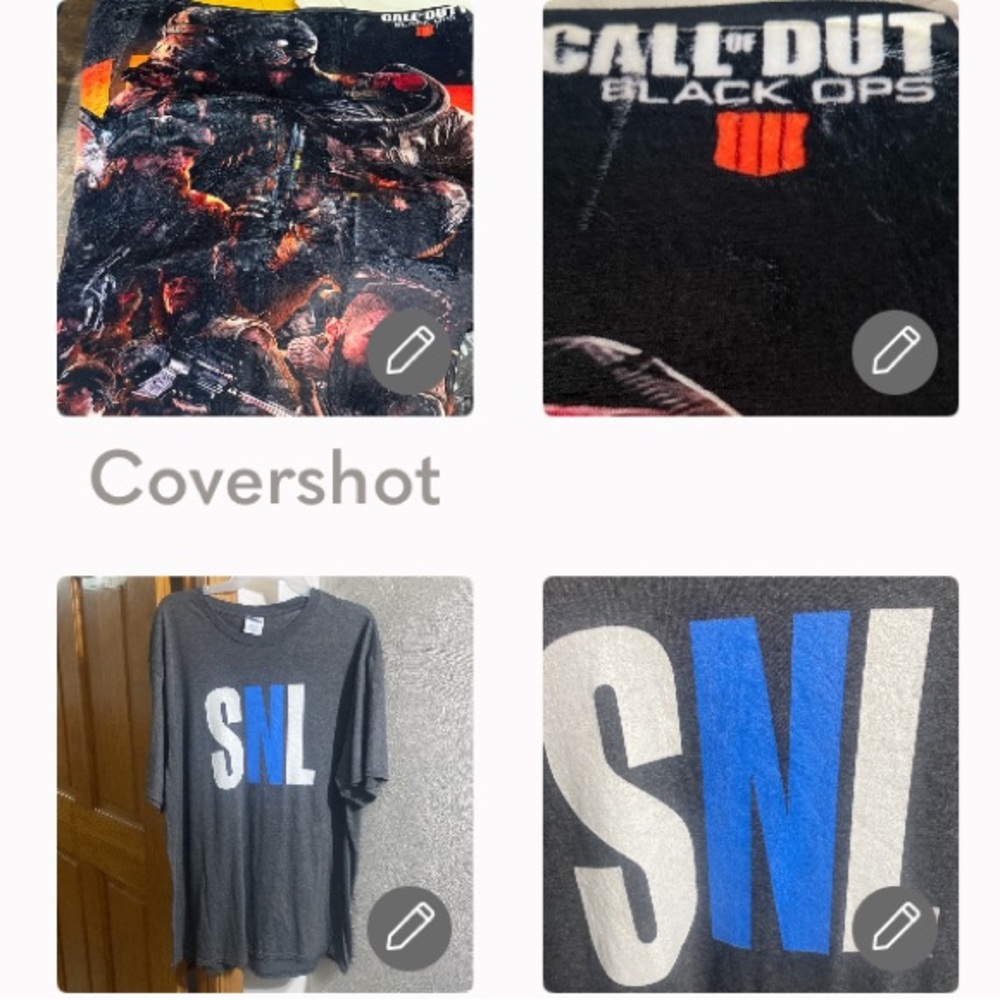 Saturday Nite Live tee XL+NEW MAT multi-image Call of Duty Black OPS 30x44.5”rug